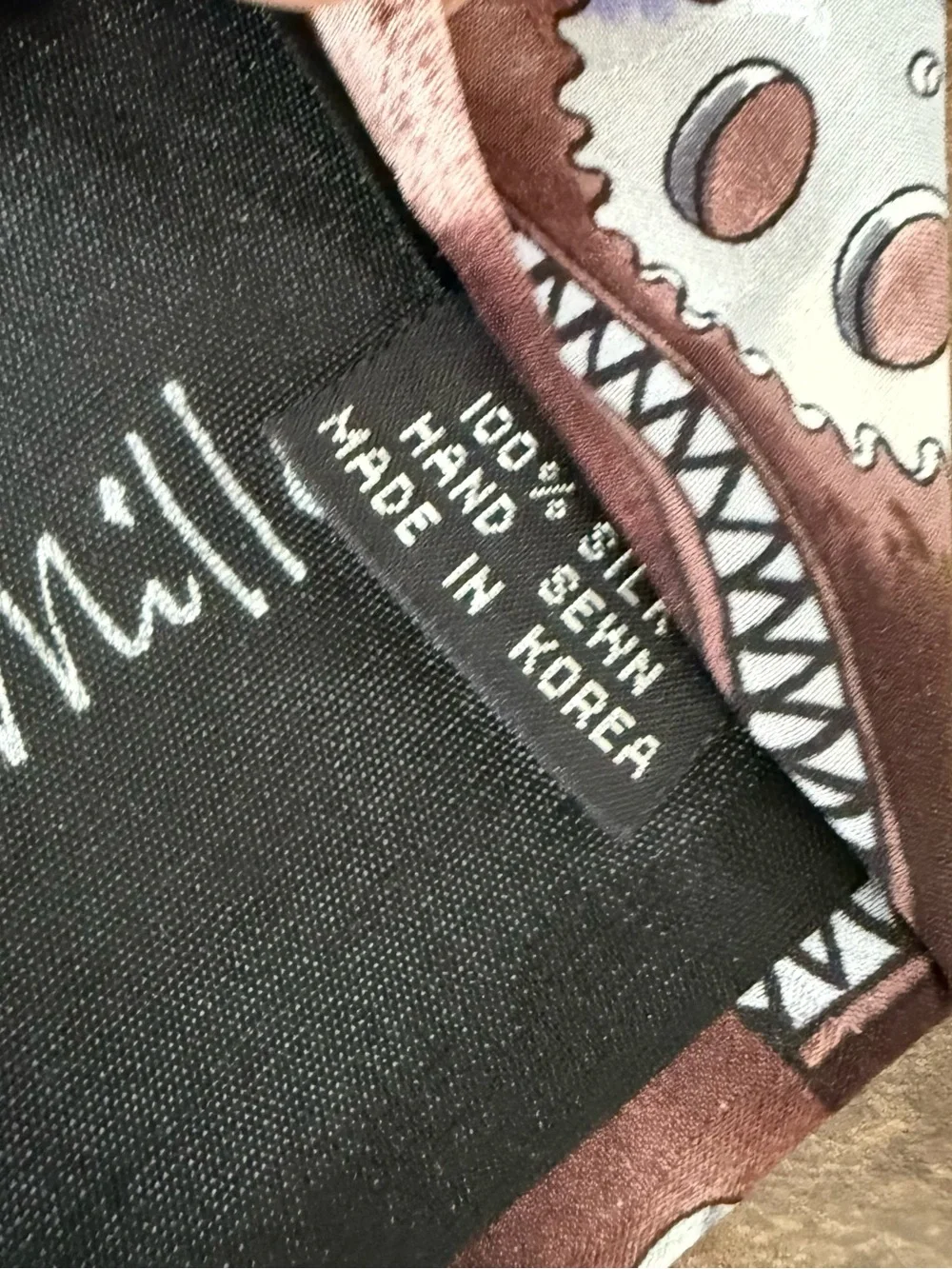 RARE SIGNED Vtg 90s Nicole Miller Limited Edition Harley Davidson Necktie